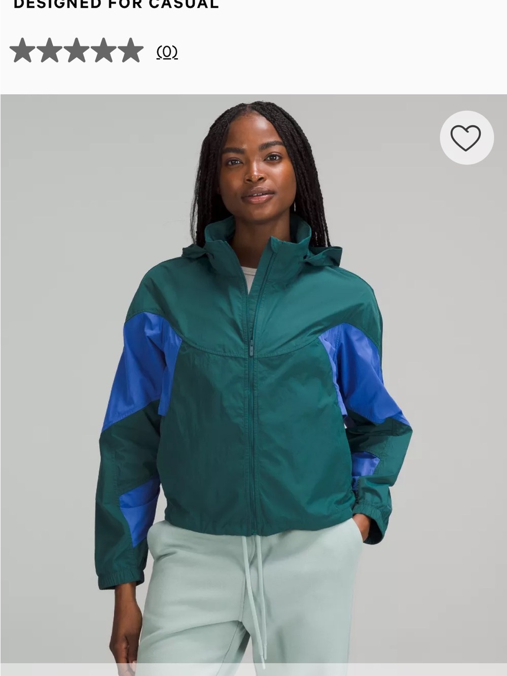 lululemon athletica Teal & Royal Blue Hooded Bomber Jacket